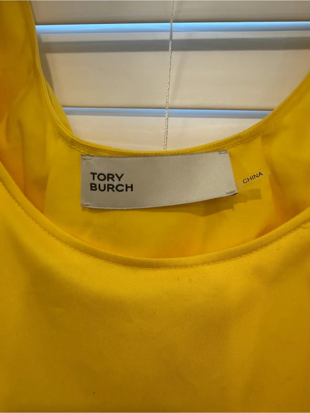 Tory Burch Yellow Ruffle Scoop-Neck Camisole